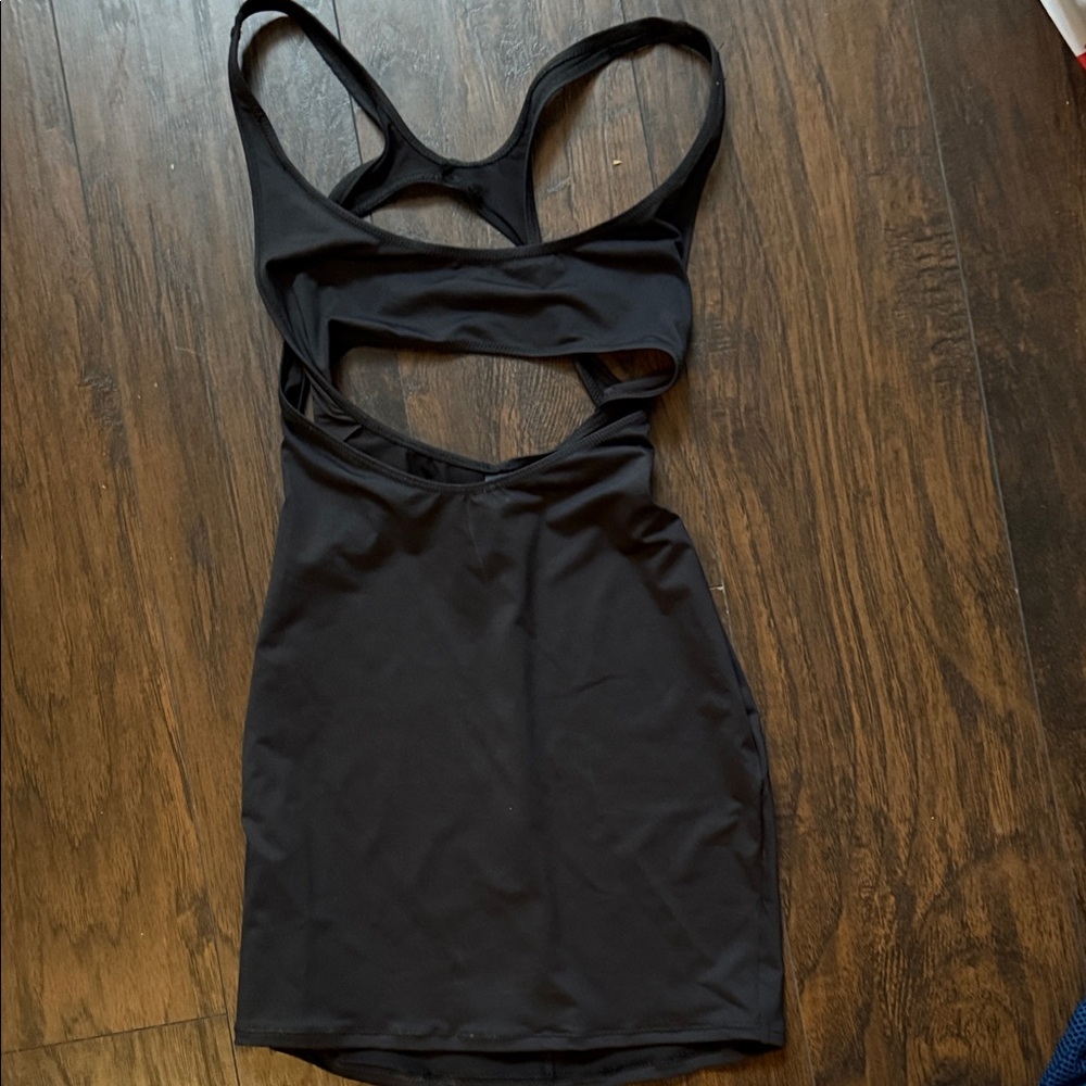 SKIMS BLACK CUT OUT DRESS (swim) NWOT